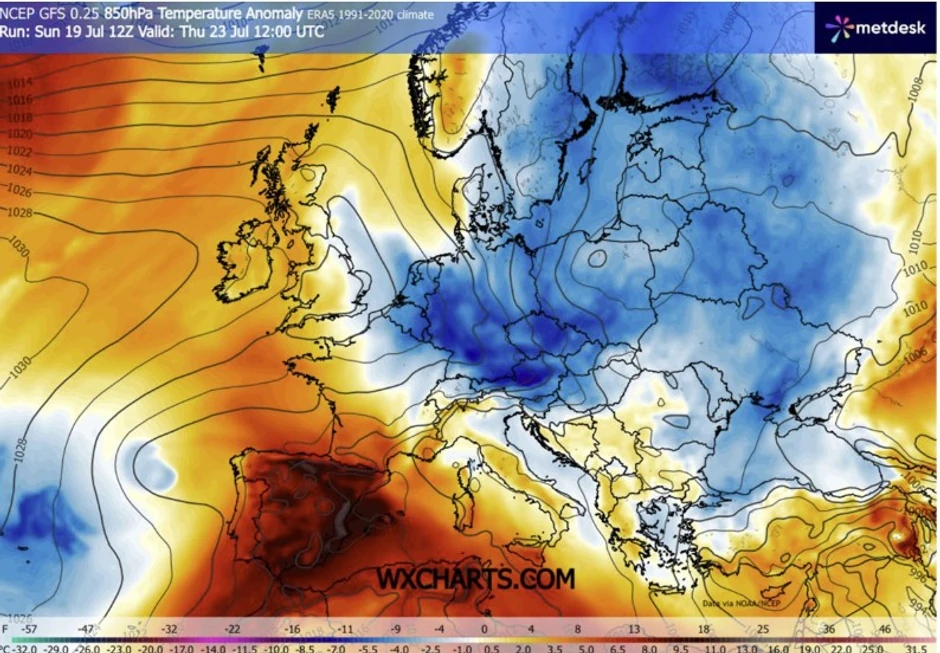 Pad temperature olakšaće život u većem delu Evrope
