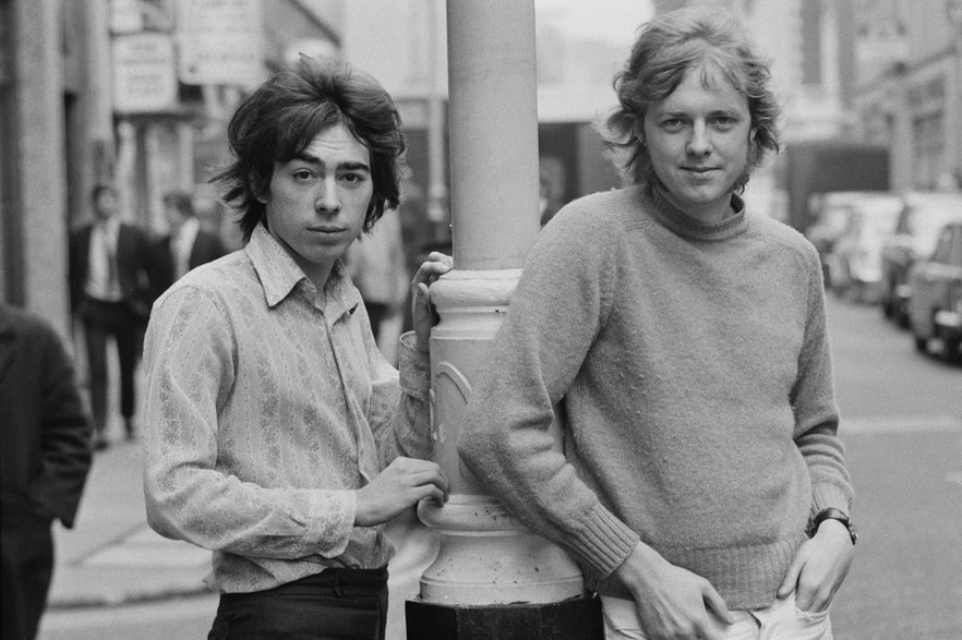 Andrew Lloyd Webber i Tim Rice na ulicy w Westminster, Londyn, 17 października 1970 r.
