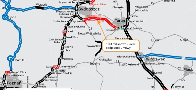 Droga S10 Bydgoszcz-Toruń zyska kolejne 8,6 km asfaltu. Kiedy "droga śmierci" zniknie z mapy?