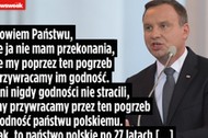 andrzej duda, cytaty, pogrzeb inki