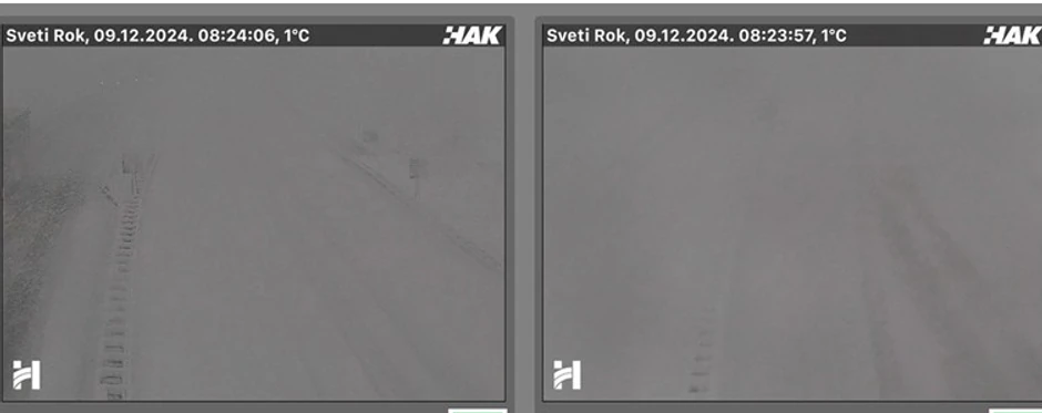 Sneg na putevima u Hrvatskoj