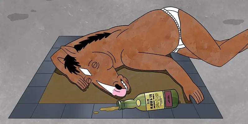 BoJack Horseman zalany w trupa na krakowskiej Alei Gwiazd