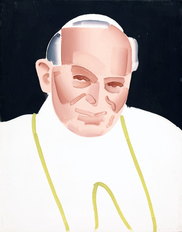 Rafał Bujnowski, ,,Papież'', 2002, olej / płótno, 50 × 40 cm, Kolekcja MOCAK-u