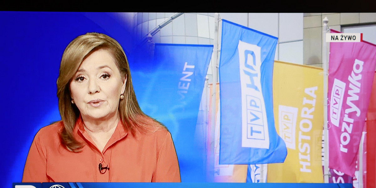 Danuta Holecka na antenie TV Republika.