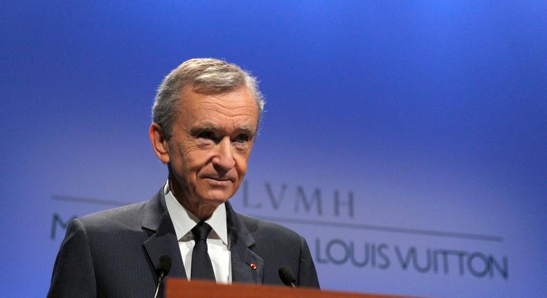 Bernard Arnault is the chairman and CEO of LVMH, the world's largest maker of luxury goods.ERIC PIERMONT/AFP via Getty Images