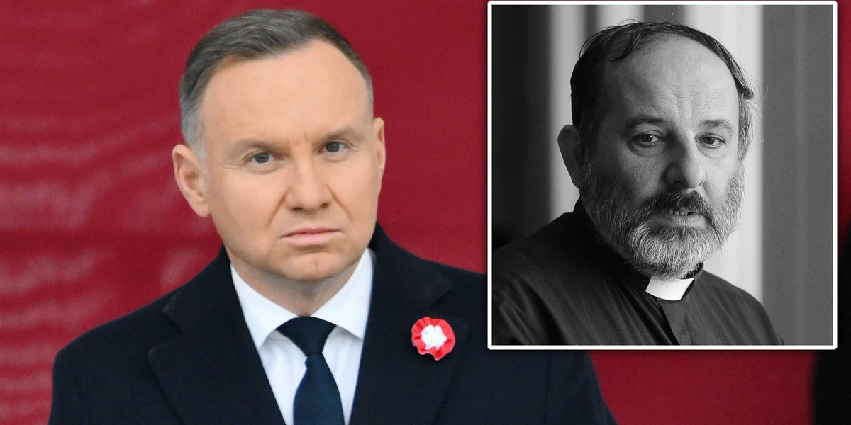 Prezydent Andrzej Duda, ks. Tadeusz Isakowicz-Zaleski.