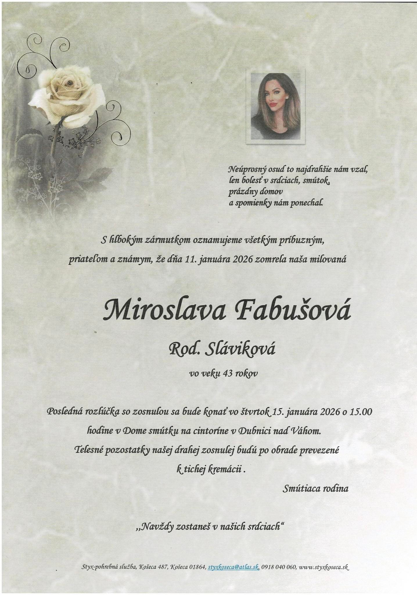 Parte Mirky Fabušovej. 