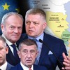 Peter Mađar,  Andrej Babiš, Donaldom Tusk, Robert Fico
