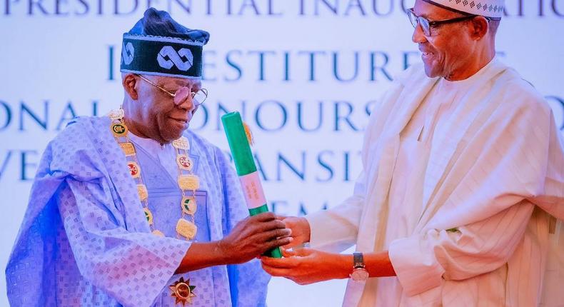 President Muhammadu Buhari conferred National Honours on President-Elect Asiwaju Bola Tinubu and VP-Elect, Sen. Kashim Shettima [Presidency]