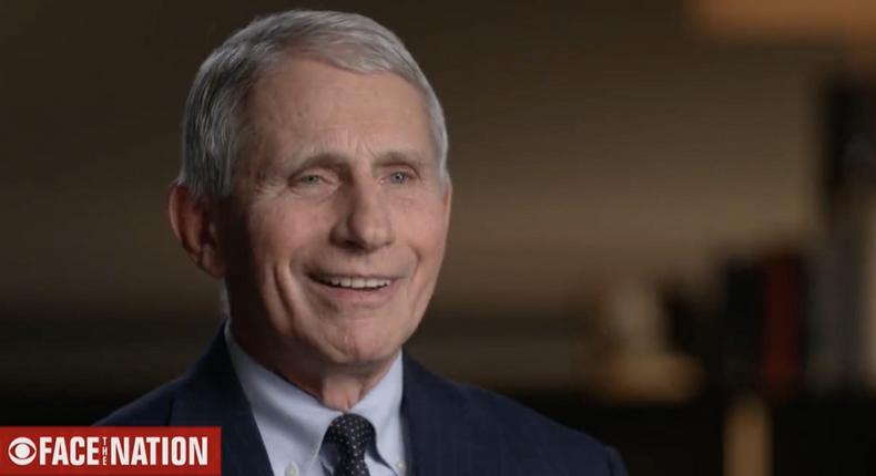 Dr. Anthony Fauci during an interview on Face the Nation that aired November 28, 2021.