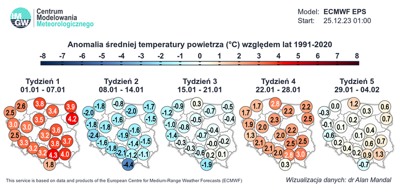 W drugim tygodniu stycznia szykuje się "tąpnięcie" temperatury