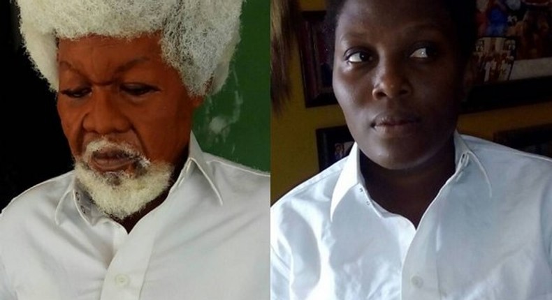 Hakeem Onilogbo transforms wife into Wole Soyinka