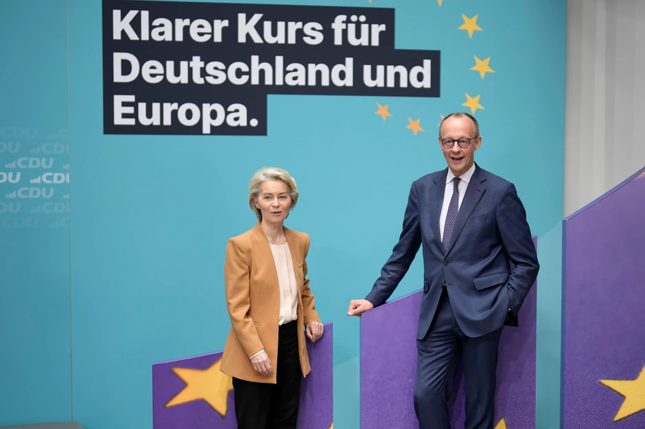 Ursula fon der Lajen i lider CDU Fridrih Merc