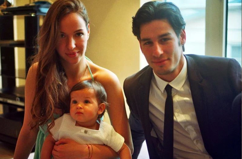 Andriana i Ilija na proslavi prvog rođendana ćerke Lole