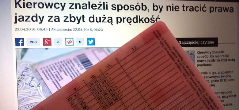 Nie mam ze sobą prawa jazdy, więc mi go nie zabiorą? Sprawdzamy "sposób" na karę za zbyt szybką jazdę