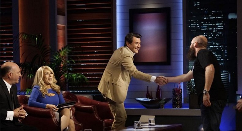 Robert Herjavec closes a deal on ABC's Shark Tank.