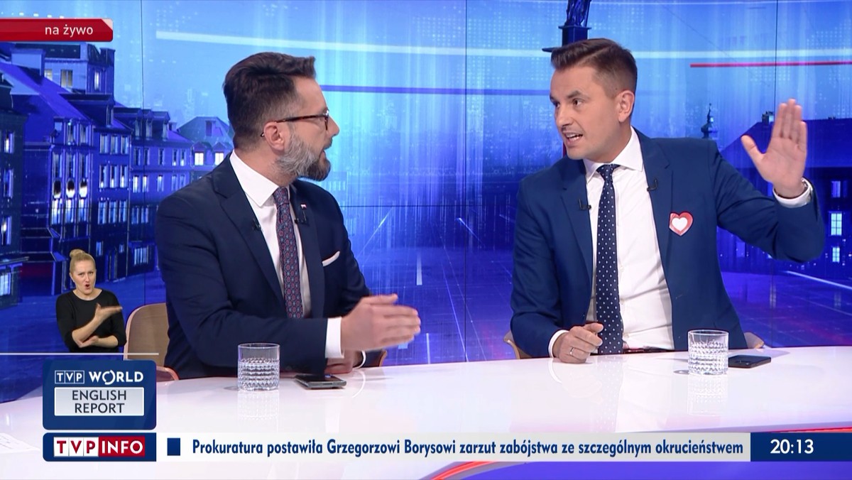 Emocje w TVP Info. "Pan łyka jak młody pelikan"