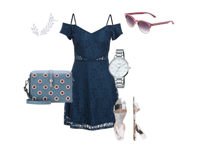 STYLIZACJE z koronkową sukienką