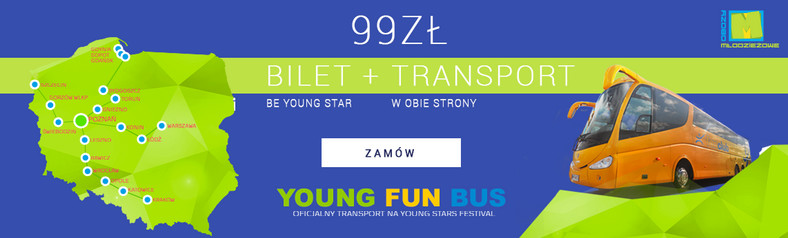 Bilet plus Transport na Young Stars Festival