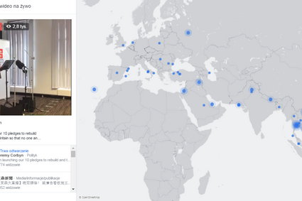 Oto mapa wszystkich relacji live na Facebooku. Można to oglądać godzinami