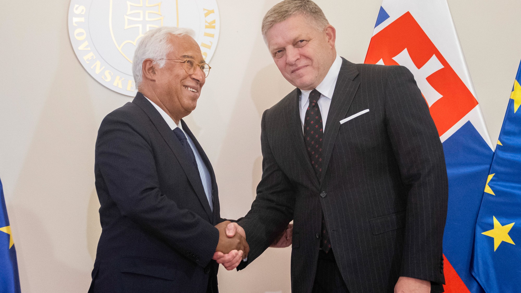 Predseda Európskej rady António Costa a predseda vlády SR Robert Fico.