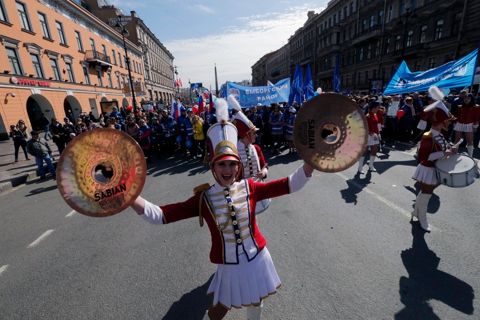 RUSSIA LABOR DAY (May Day demonstration in St. Petersburg)