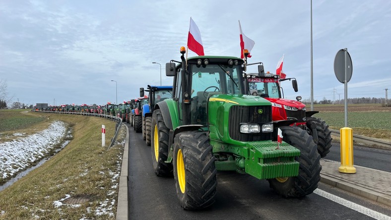 Protest podlaskich rolników w Jeżewie Starym