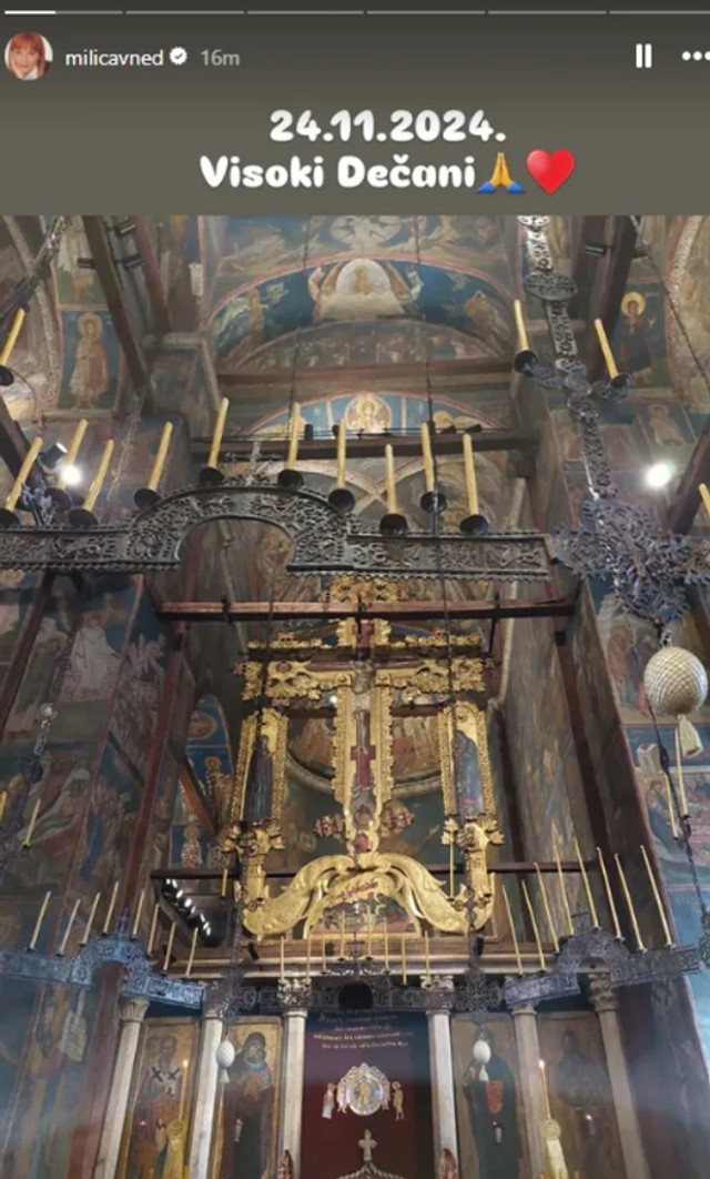 Voditeljka objavila prizor iz manastira
