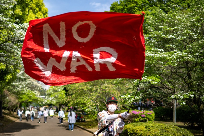 Protest protiv prodaje smrtonosnog oružja u Tokiju, Japan, 19. aprila