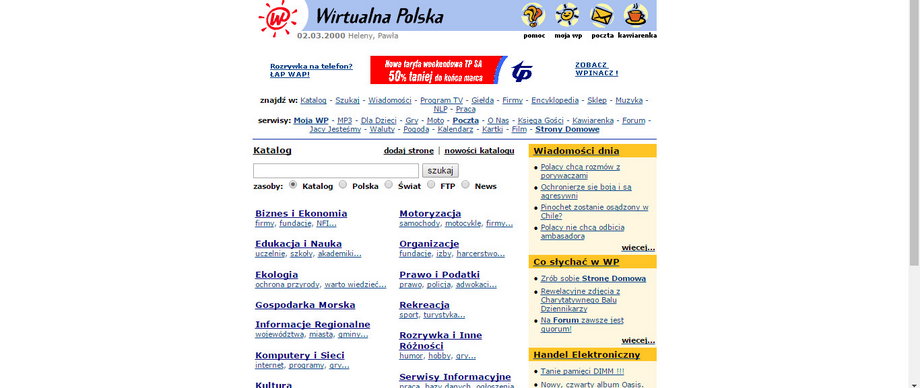 WP.pl 2 marca 2000