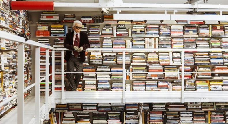 Karl Lagerfeld, a fashion icon and book collector [Bookstr]