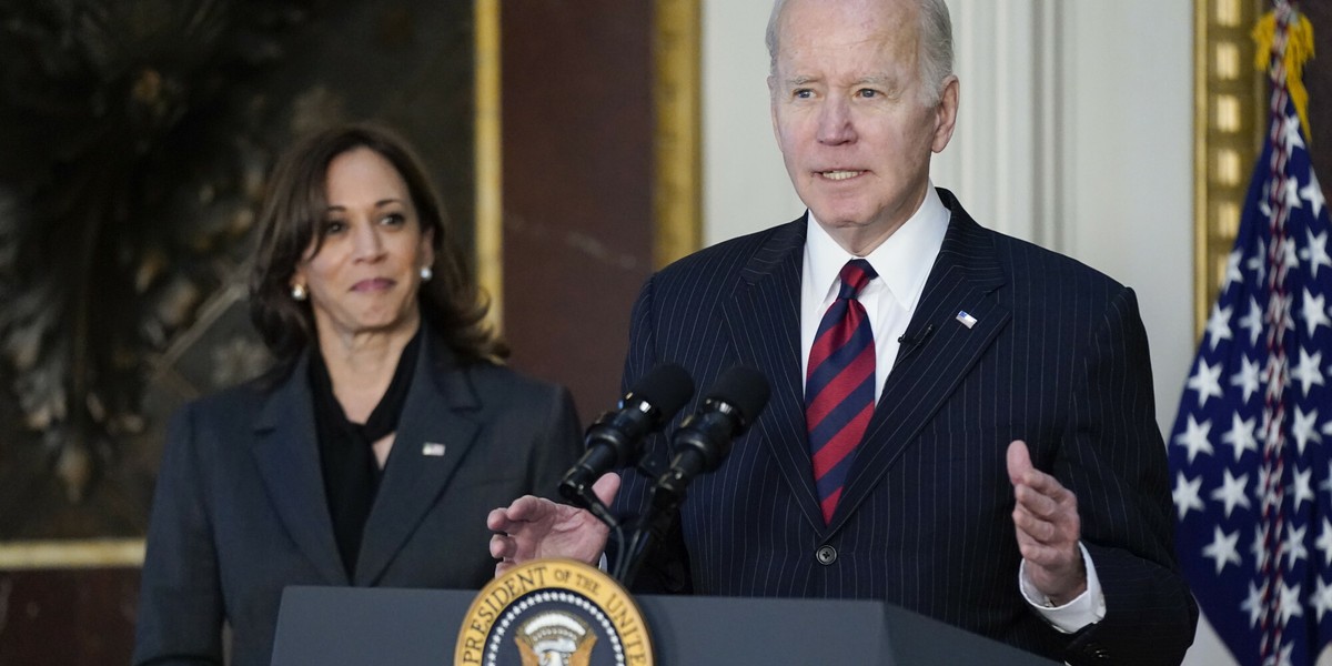 Prezydent USA Joe Biden i jego zastępczyni Kamala Harris