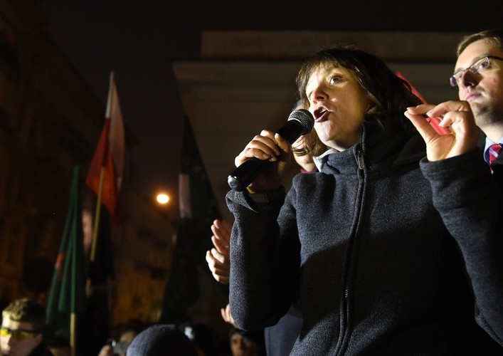 Manifestacja przed siedzibą Państwowej Komisji Wyborczej