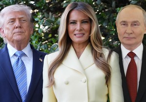 Donald Tramp Melanija Tramp Vladimir Putin