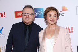 Gabriela Muskała i Zbigniew Zamachowski na gali Orłów. Trzymali się za ręce [FOTO]