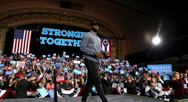 NBA superstar LeBron James, who backed US presidential hopeful Hillary Clinton and attended her campaign rally in Cleveland, Ohio, tries to comfort those dismayed by US President-elect Donald Trump's victory