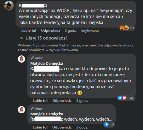 Matylda Damięcka na Facebooku