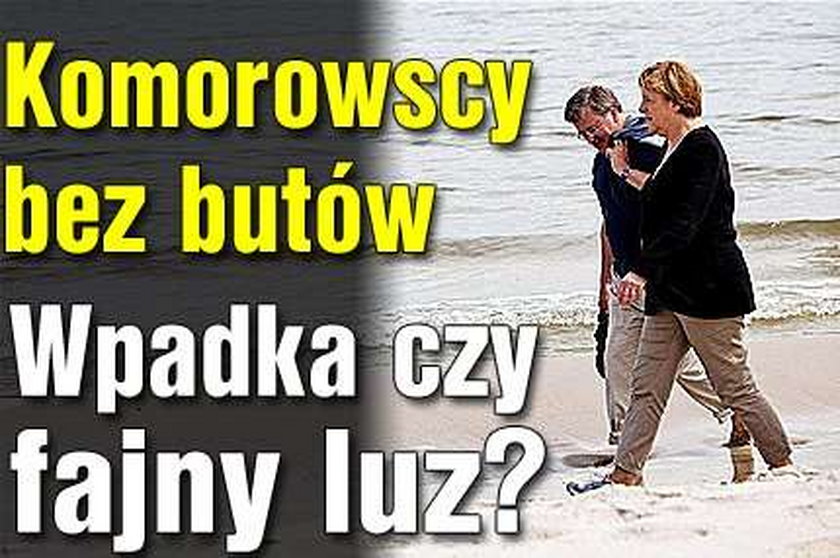 Komorowscy bez butów. Wpadka czy fajny luz?