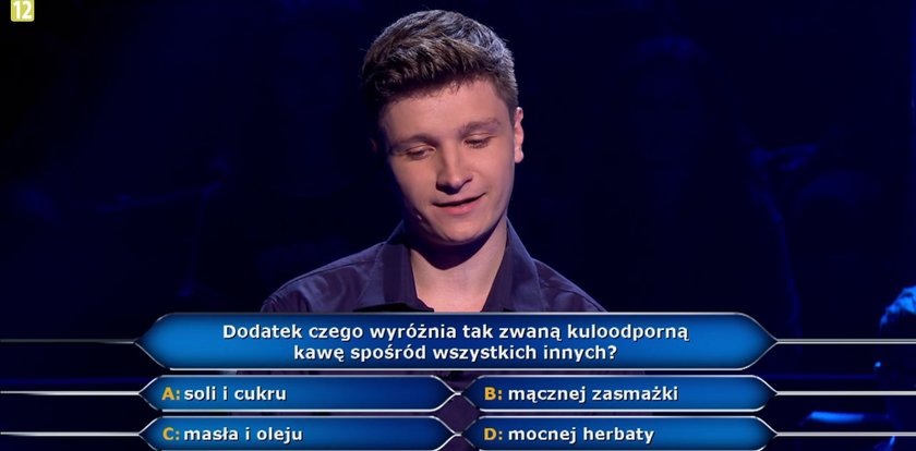 „Milionerzy”. Jaka kawa jest zwana kuloodporną? Młody lekarz nie wiedział, bo… nie pije kawy!