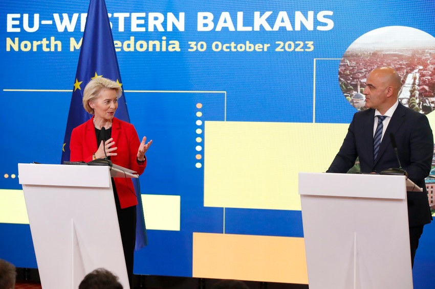 Ursula fon der Lajen i Dimitar Kovačevski u Skoplju 30. oktobra