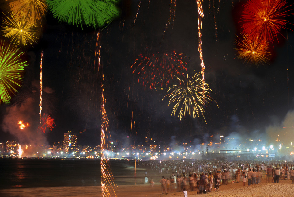 Największe imprezy sylwestrowe na świecie - Rio de Janeiro, plaża Copacabana