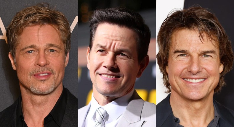 Brad Pitt, Mark Wahlberg and Tom Cruise.Stephane Cardinale - Corbis / Getty Images / Joe Scarnici / Getty Images for Netflix / Mike Coppola / WireImage / Getty