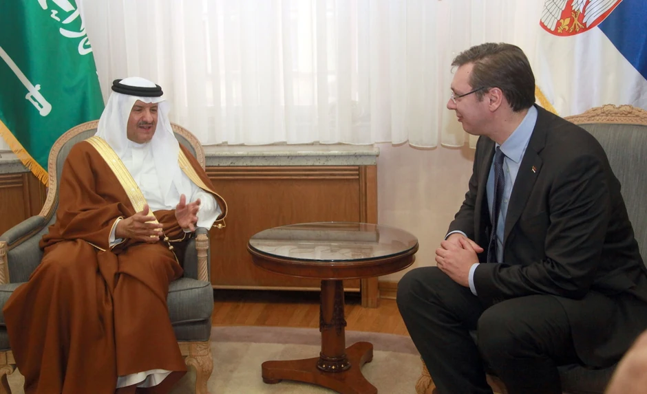 Princ Sultan bin Salman bin Abdulaziz i premijer Aleksandar Vučić