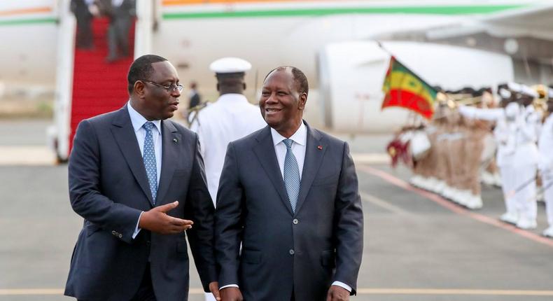 Le président Macky Sall s'est déplacé à Abidjan en décembre 2020 lors de l'investiture pour un troisième mandat de son homologue ivoirien Alassane Ouattara