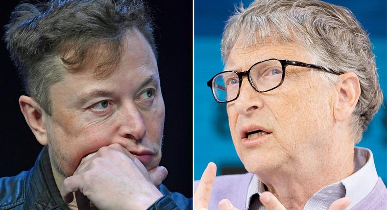 Bill Gates discussed Elon Musk's leadership at Twitter.Susan Walsh/AP; Mike Cohen/Getty Images for The New York Times