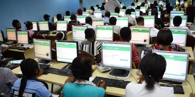 A cross-section of students writing the Unified Tertiary Matriculation Examination (UTME) [thenationonlineng]