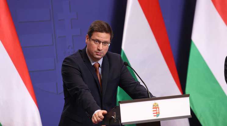 Gulyás Gergely idén először áll az újságírók elé Kormányinfót tartani / Fotó: Varga Imre