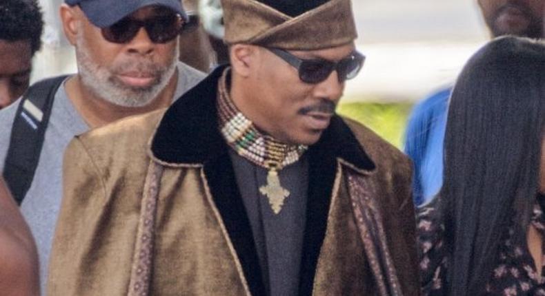 BTS Photos: Eddie Murphy, Arsenio Hall, others spotted on the set of “Coming to America 2