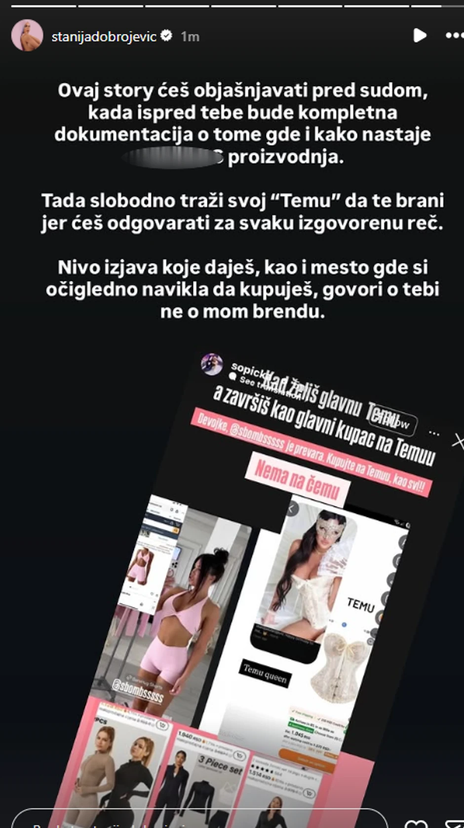 Stanija javno zapretila Ivani Šopić: "Za ovo ćeš odgovarati pred sudom"