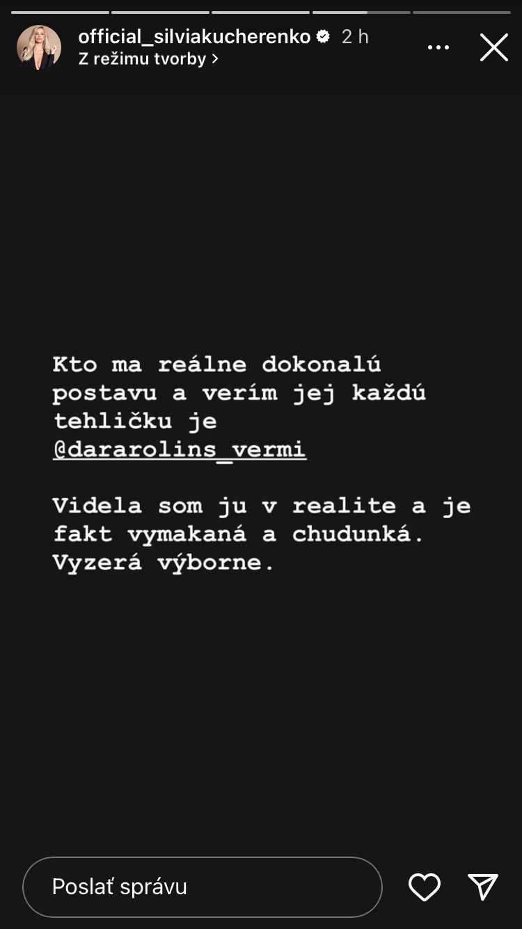 Kucherenko zložila kompliment Dare Rolins.
